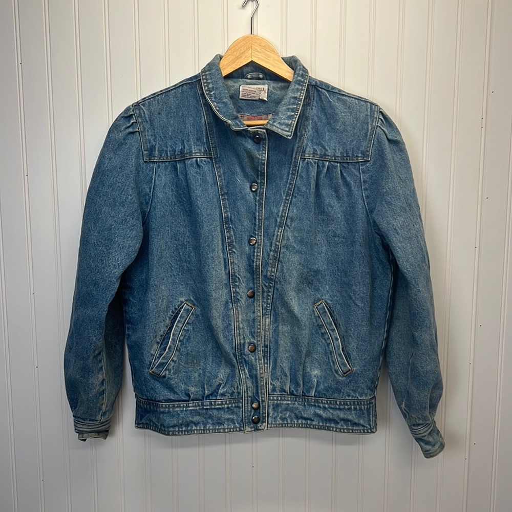 Vintage Robin Hill Denim Jean‎ Jacket Flannel Lined Insulated Sz M